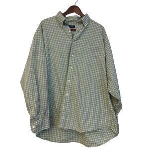 Brooks Brothers 346 Mens XL Green Plaid Button Down Shirt 100%Cotton Long Sleeve
